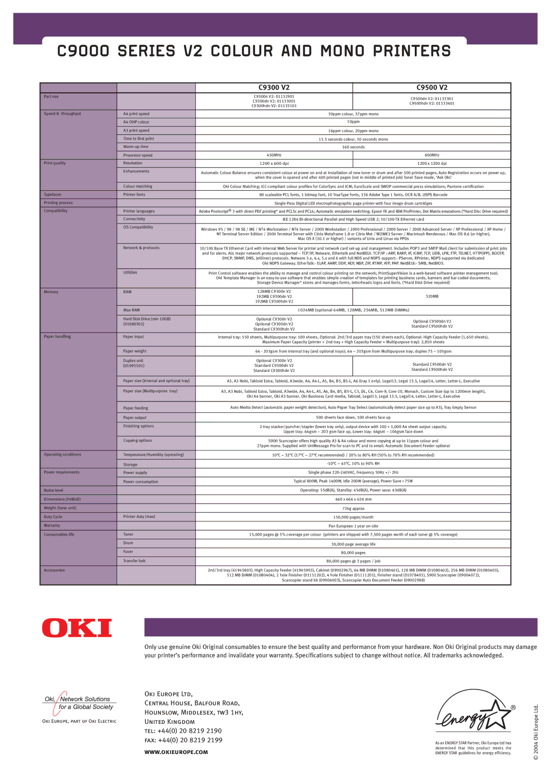 Oki C9000 manual C9300 C9500, Colour matching 