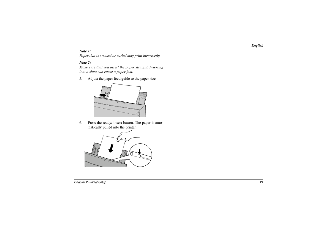 Oki DP-5000 manual Initial Setup 