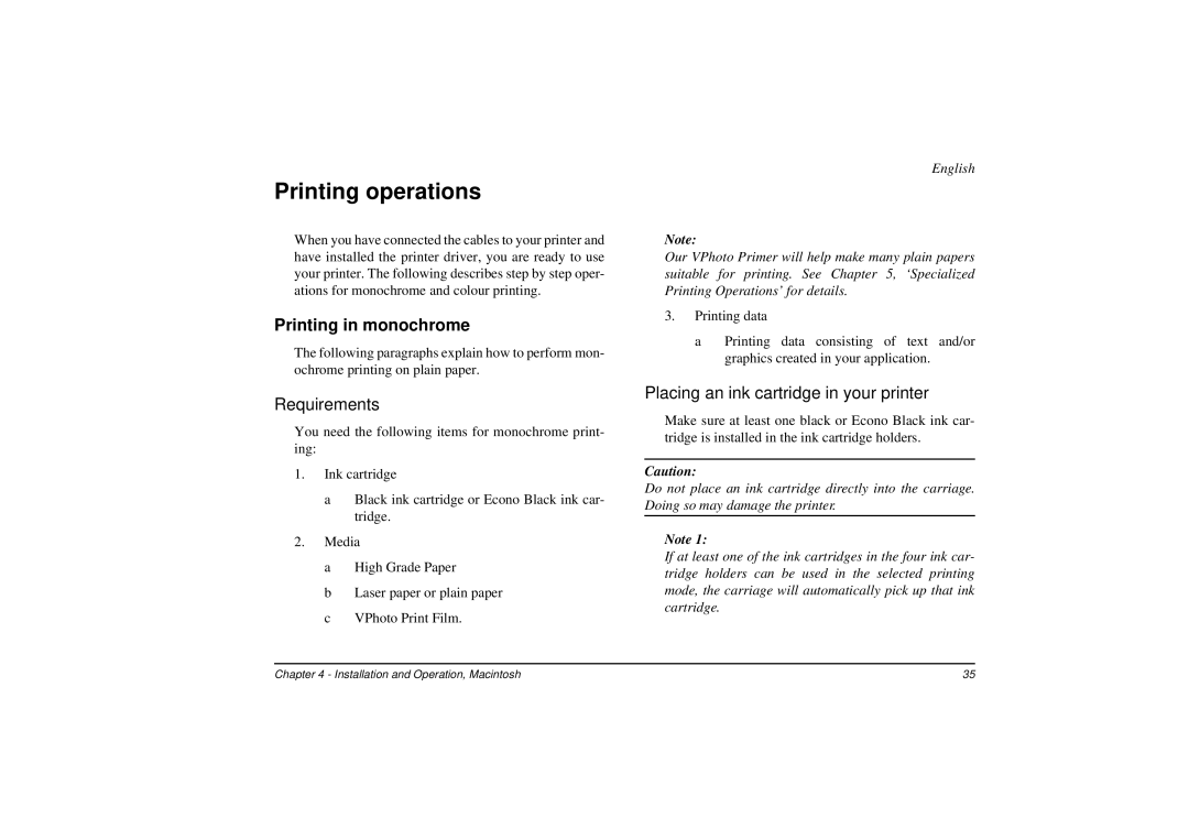 Oki DP-5000 manual Printing operations 