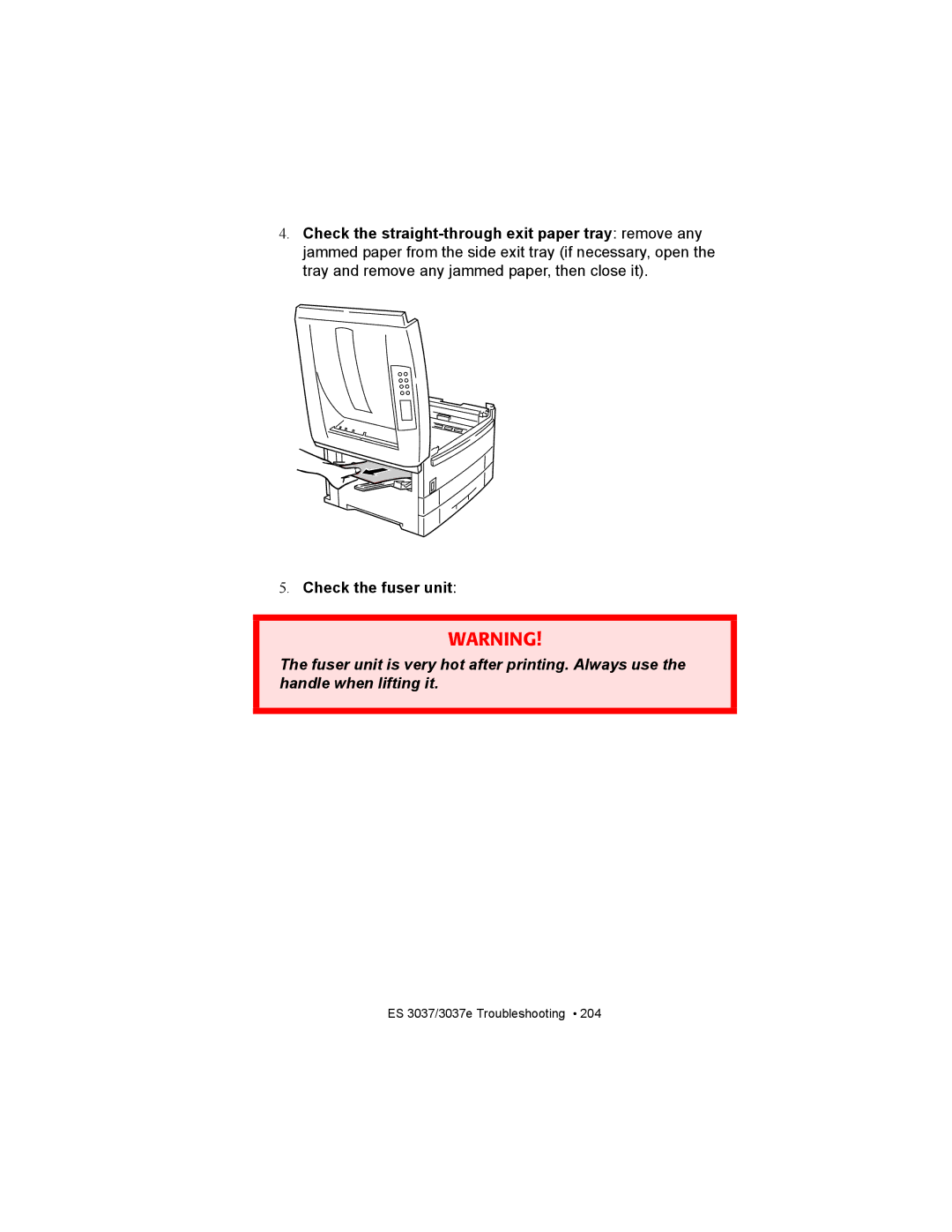 Oki ES3037 manual ES 3037/3037e Troubleshooting 