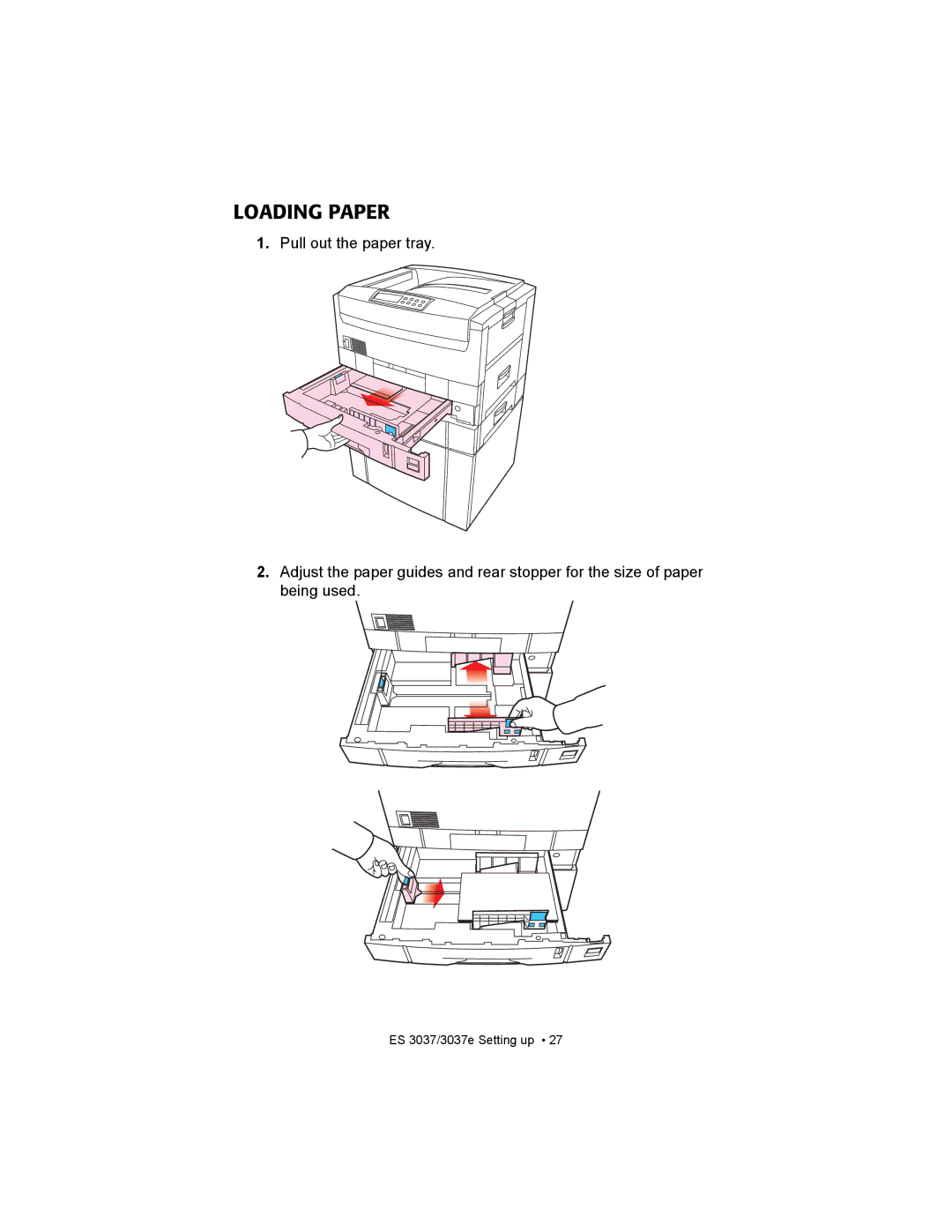 Oki ES3037 manual Loading Paper 