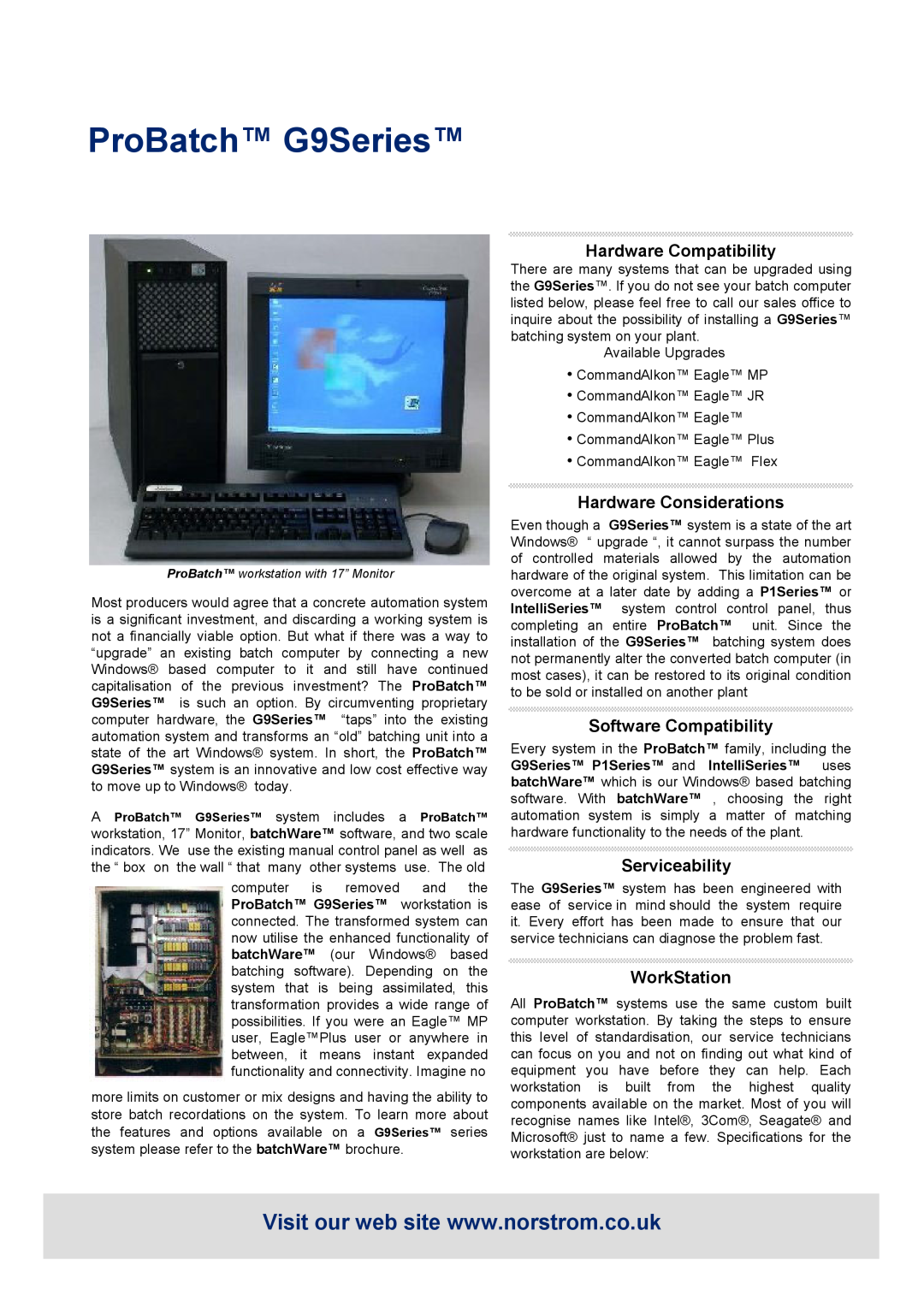Oki brochure ProBatch G9Series, Hardware Compatibility, Hardware Considerations, Software Compatibility, Serviceability 