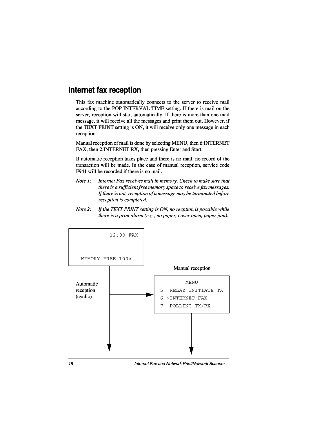 Oki ii manual Internet fax reception 