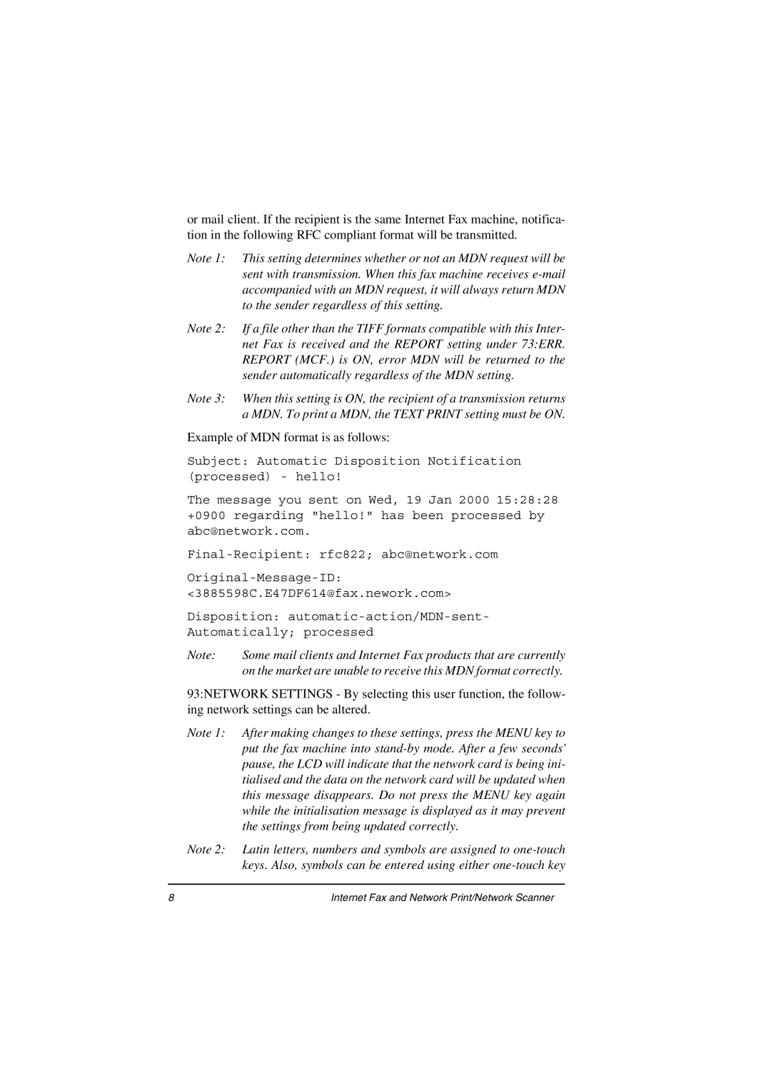 Oki ii manual Internet Fax and Network Print/Network Scanner 