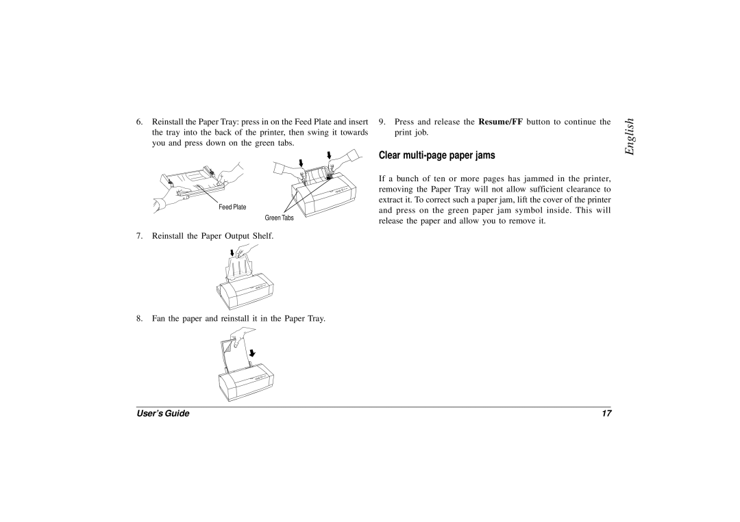 Oki JET 2500 manual Clear multi-page paper jams 