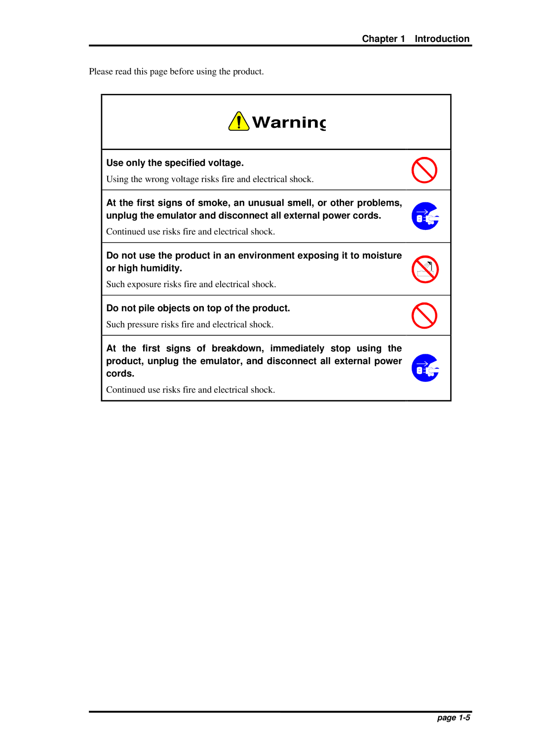 Oki JOB60851 user manual Use only the specified voltage, Do not pile objects on top of the product 