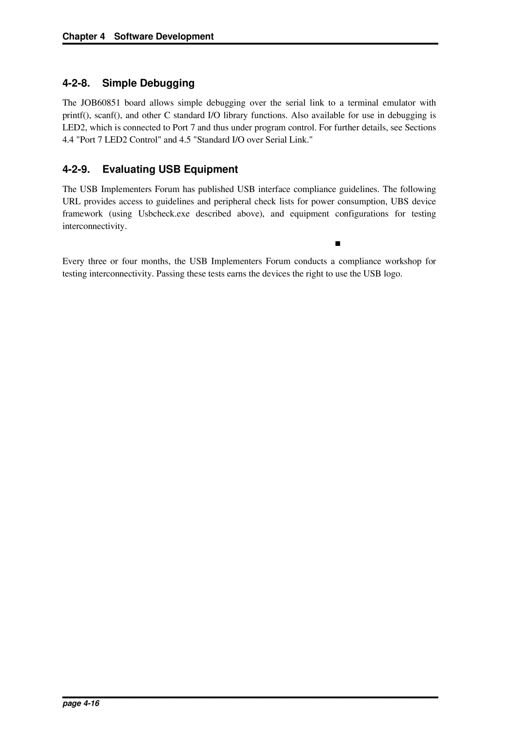 Oki JOB60851 user manual Simple Debugging, Evaluating USB Equipment 