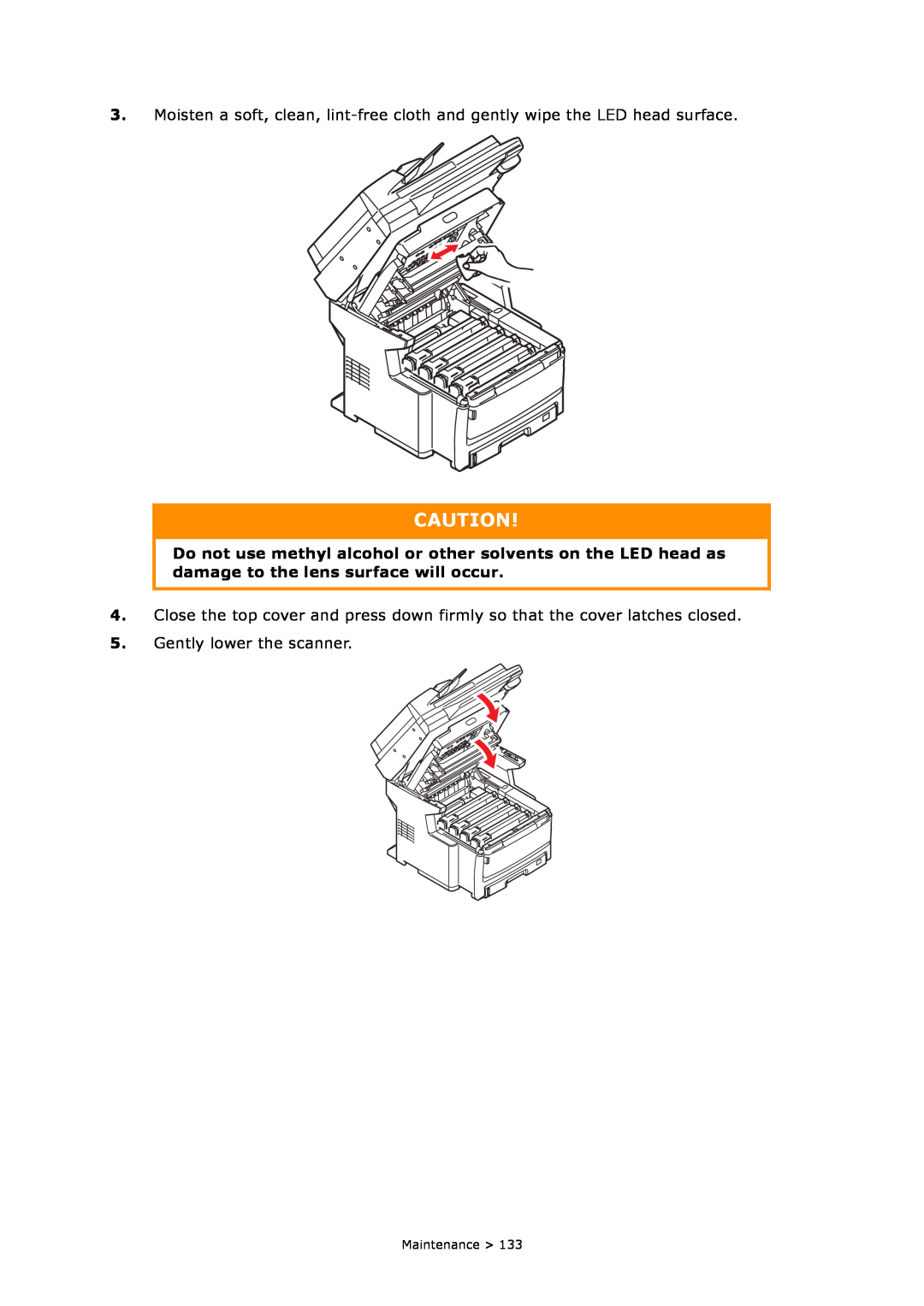 Oki MC860n MFP manual Gently lower the scanner 