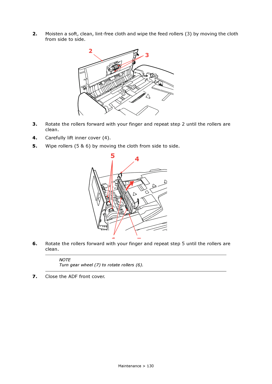 Oki MC860n MFP manual Close the ADF front cover 