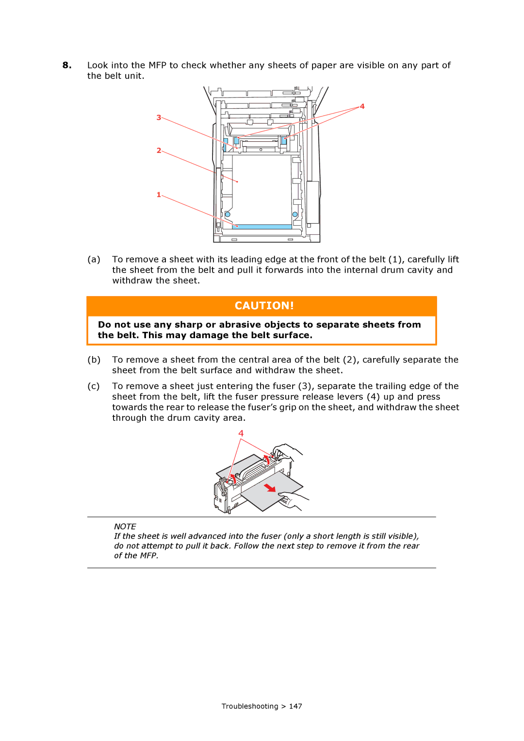 Oki MC860n MFP manual Troubleshooting 