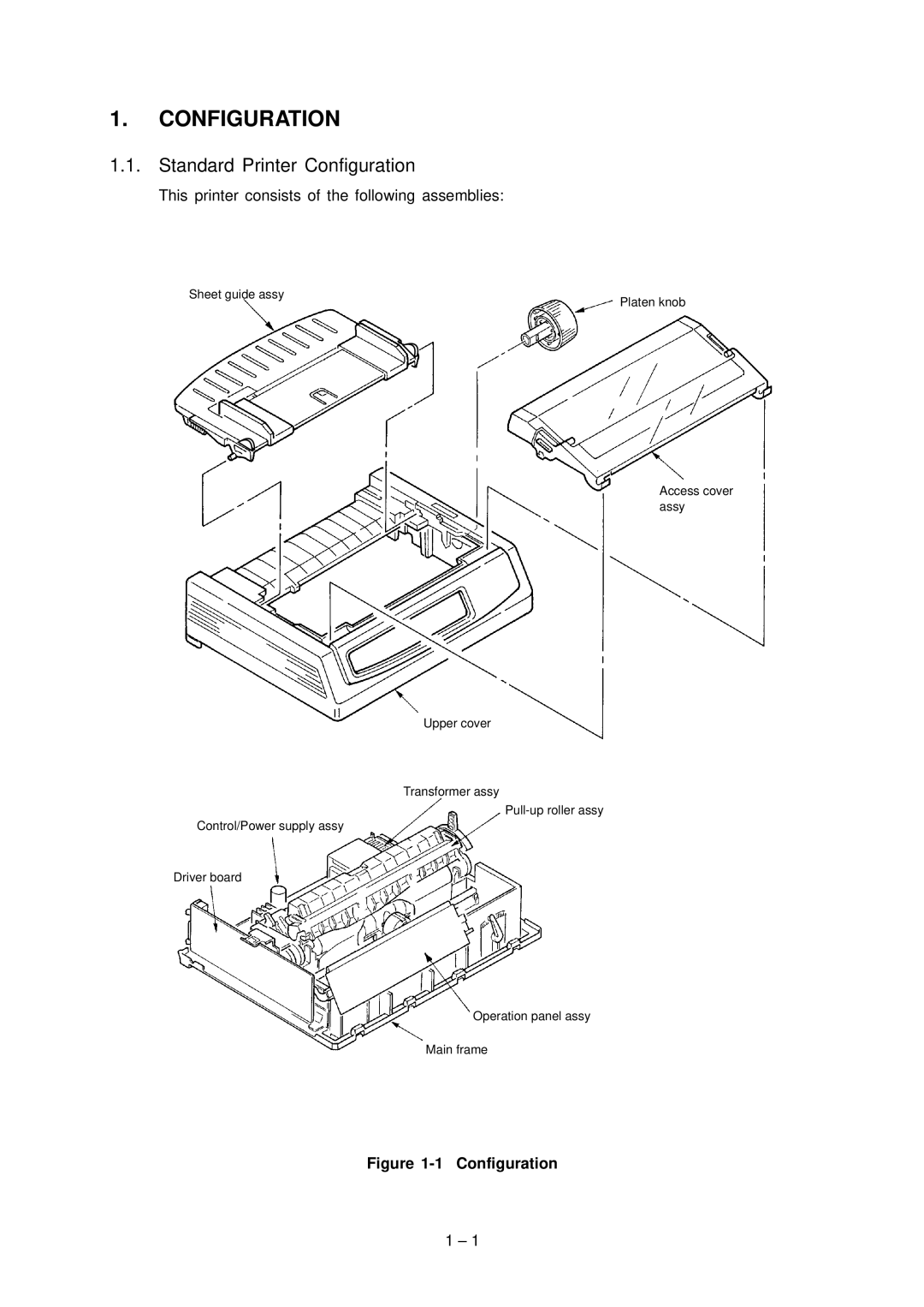 Oki Microline Printer, 3391, 3390 specifications Standard Printer Configuration 