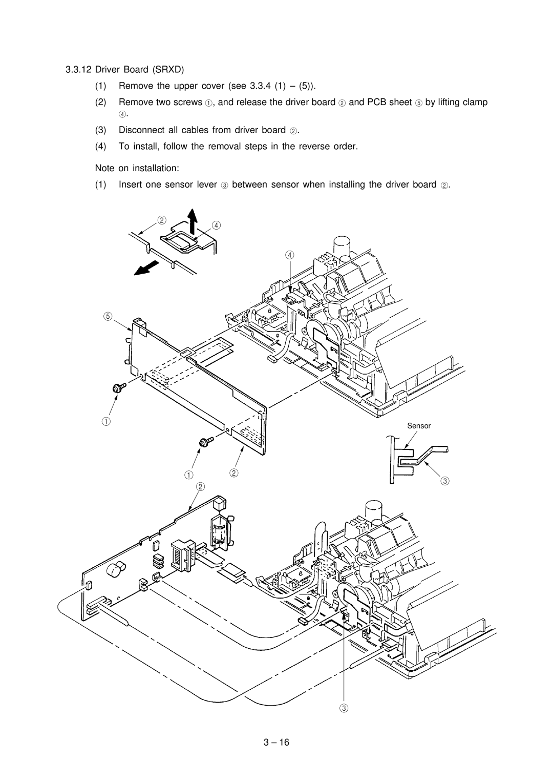 Oki 3391, Microline Printer, 3390 specifications Sensor 