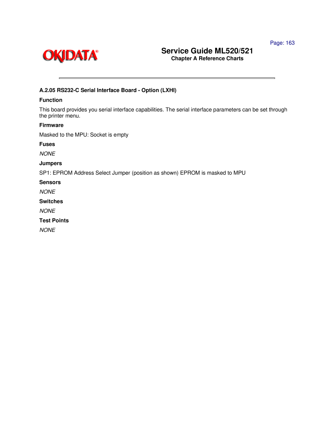 Oki ML521, ML520 manual Masked to the MPU Socket is empty 