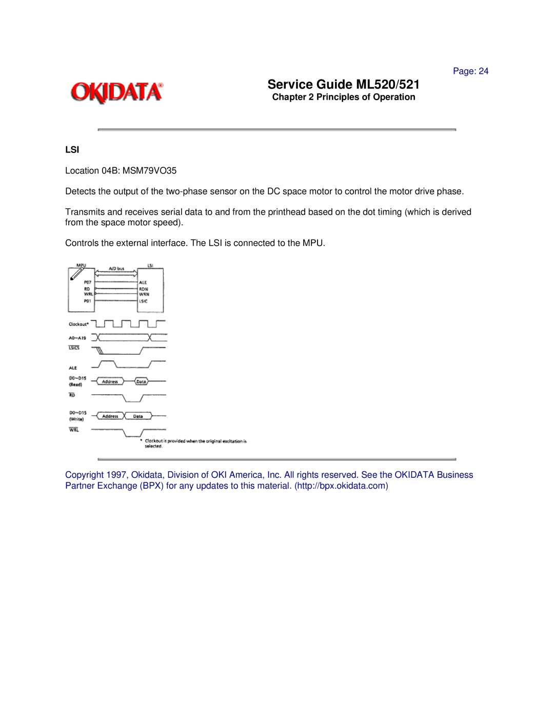 Oki ML520, ML521 manual Lsi 