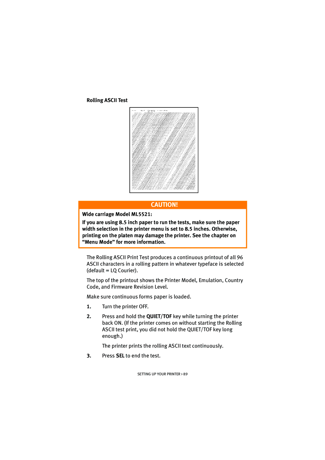 Oki ML5520, ML5521 manual Setting UP Your Printer 