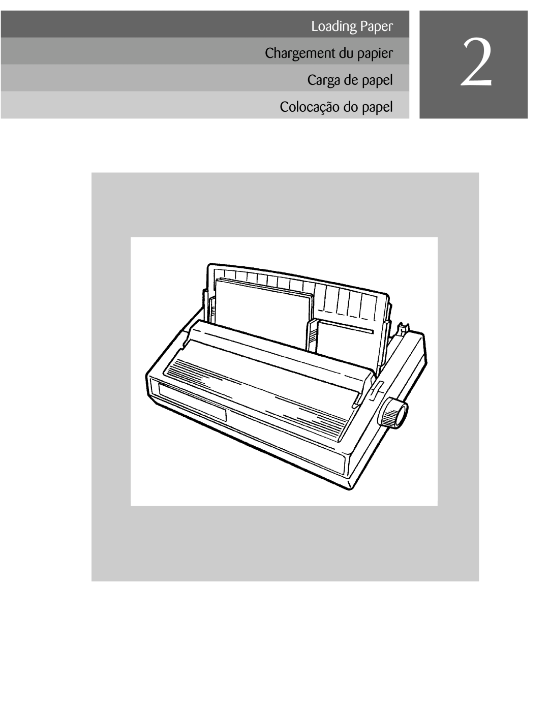 Oki ML590 manual Loading Paper, Colocação do papel 