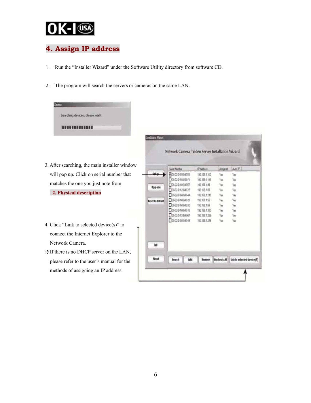 Oki OK-NIP10-A420GP, OK-NIP10-A420P user manual Assign IP address, Physical description 