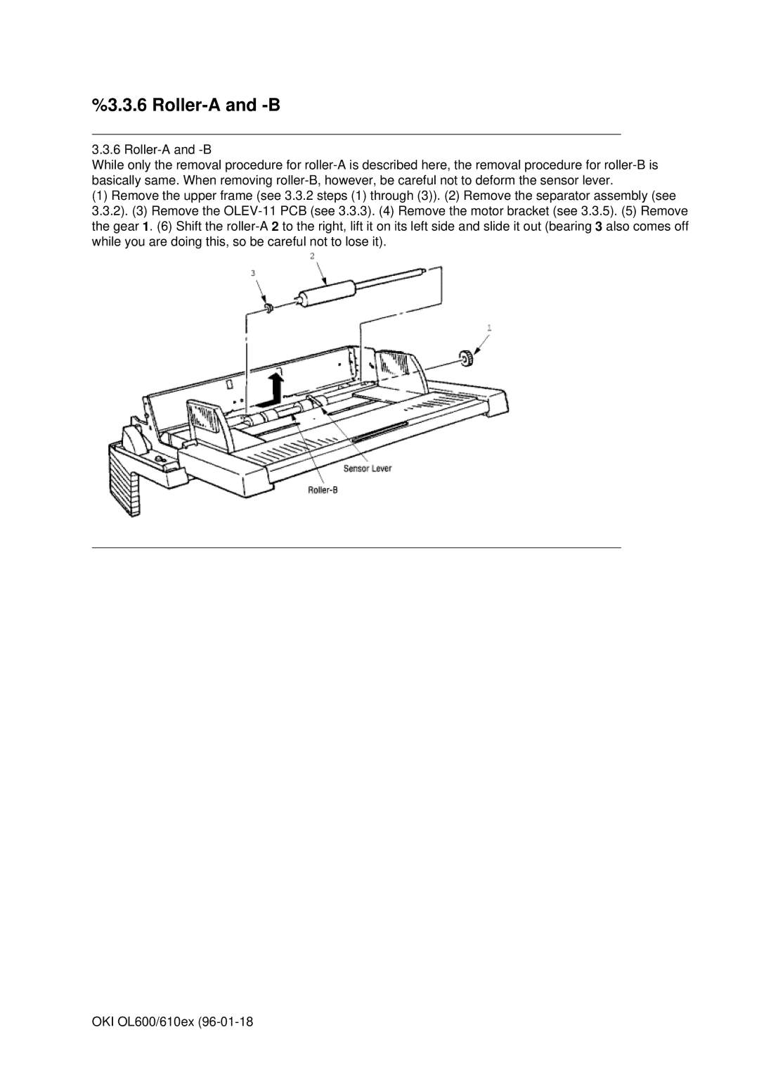 Oki OL610EPS, OL600E manual Roller-A and -B 