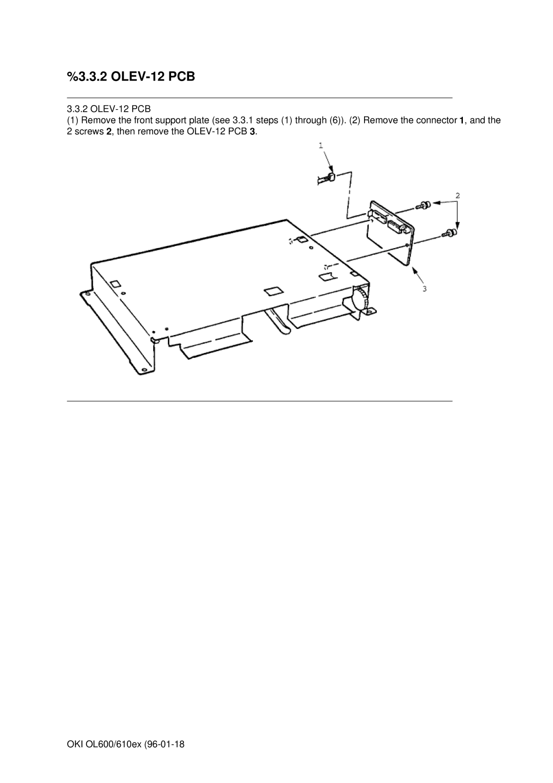 Oki OL600E, OL610EPS manual OLEV-12 PCB 