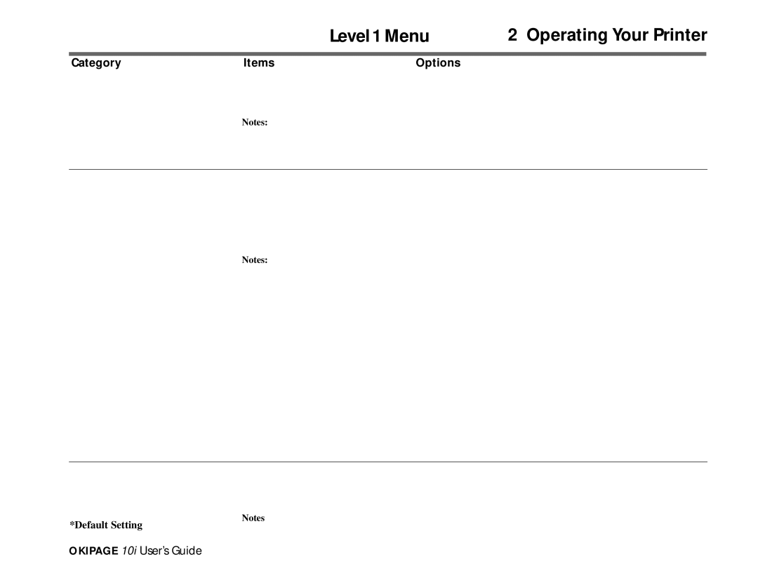 Oki PAGE 10I manual Media Type Paper Size Check, DL ENV C5 ENV, Tray Medium Heavy Light Medium Light 