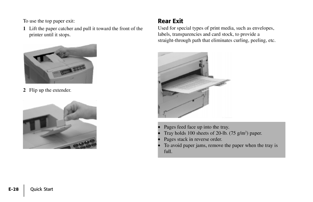 Oki PAGE 18 quick start Rear Exit 