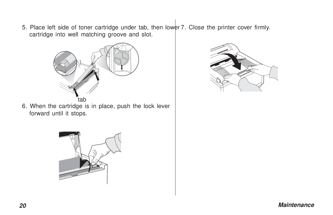 Oki PAGE 6E manual Tab 