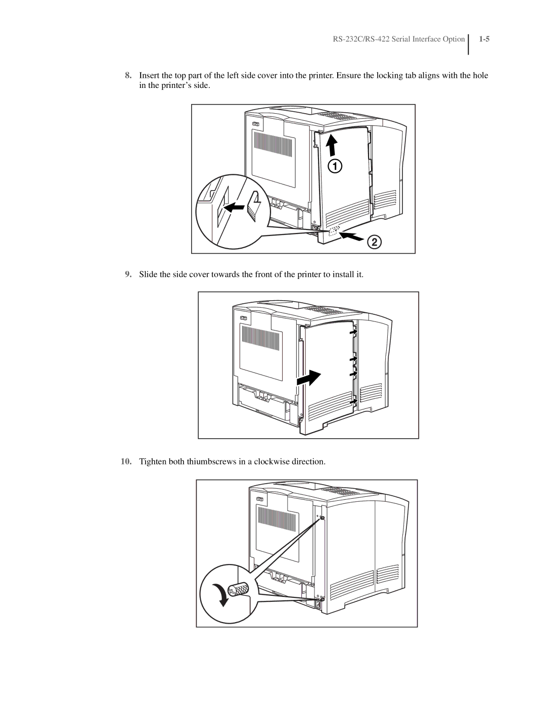 Oki manual RS-232C/RS-422 Serial Interface Option 