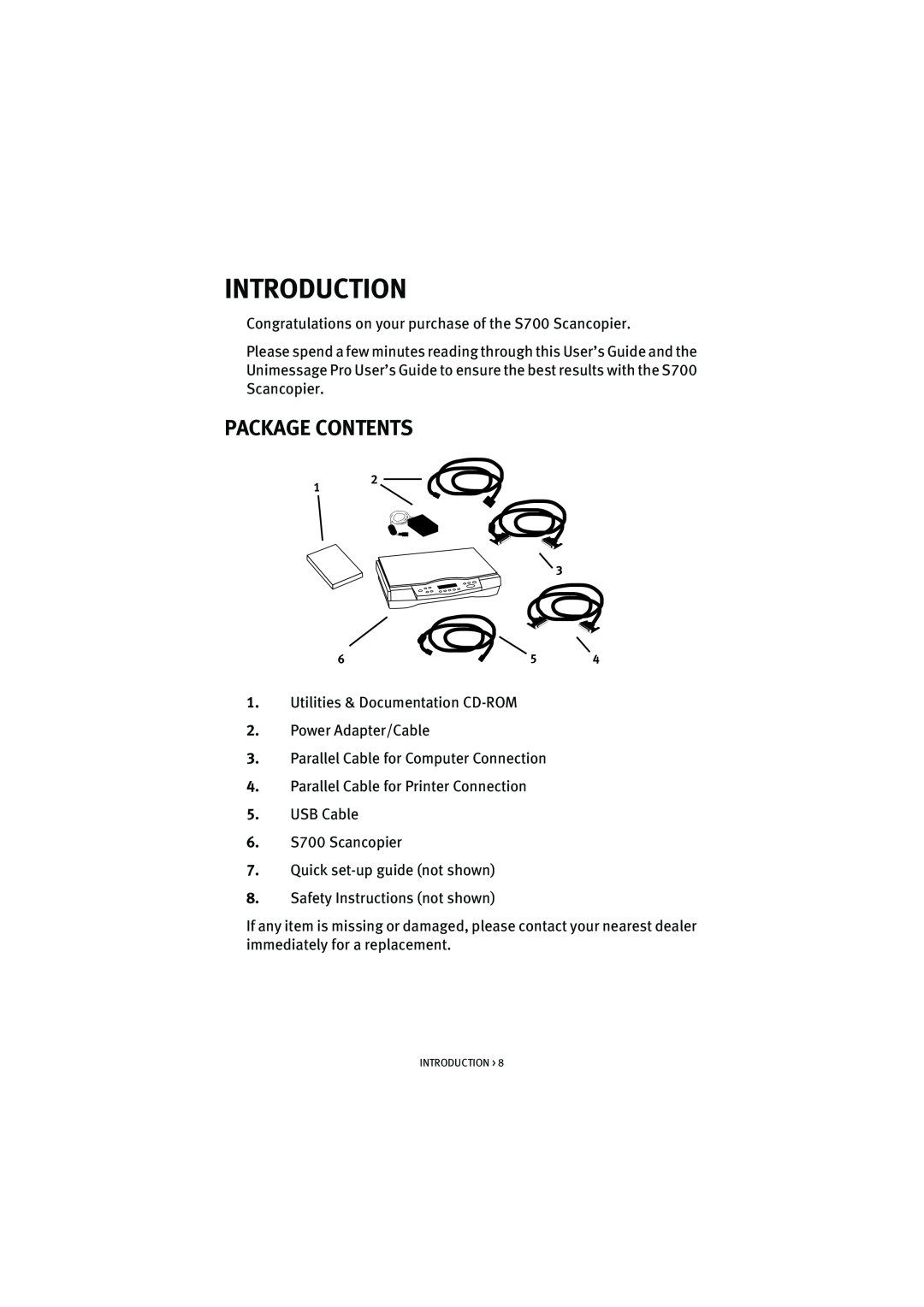 Oki S700 manual Introduction, Package Contents 