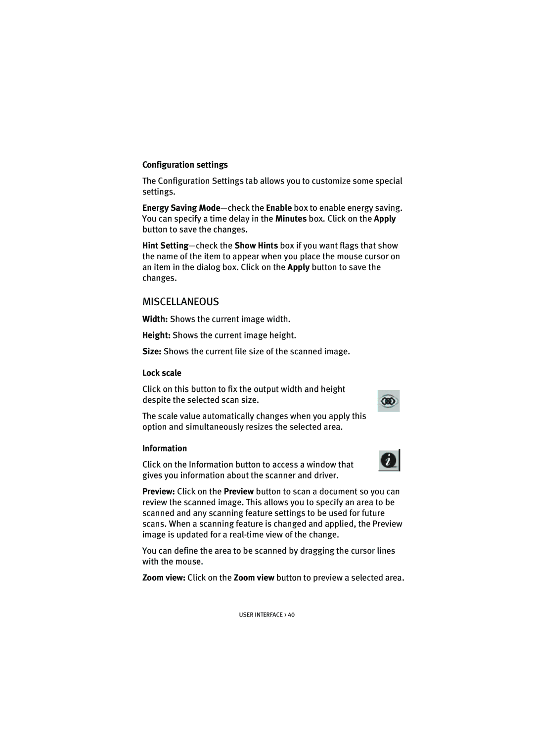 Oki S700 manual Miscellaneous, Configuration settings 