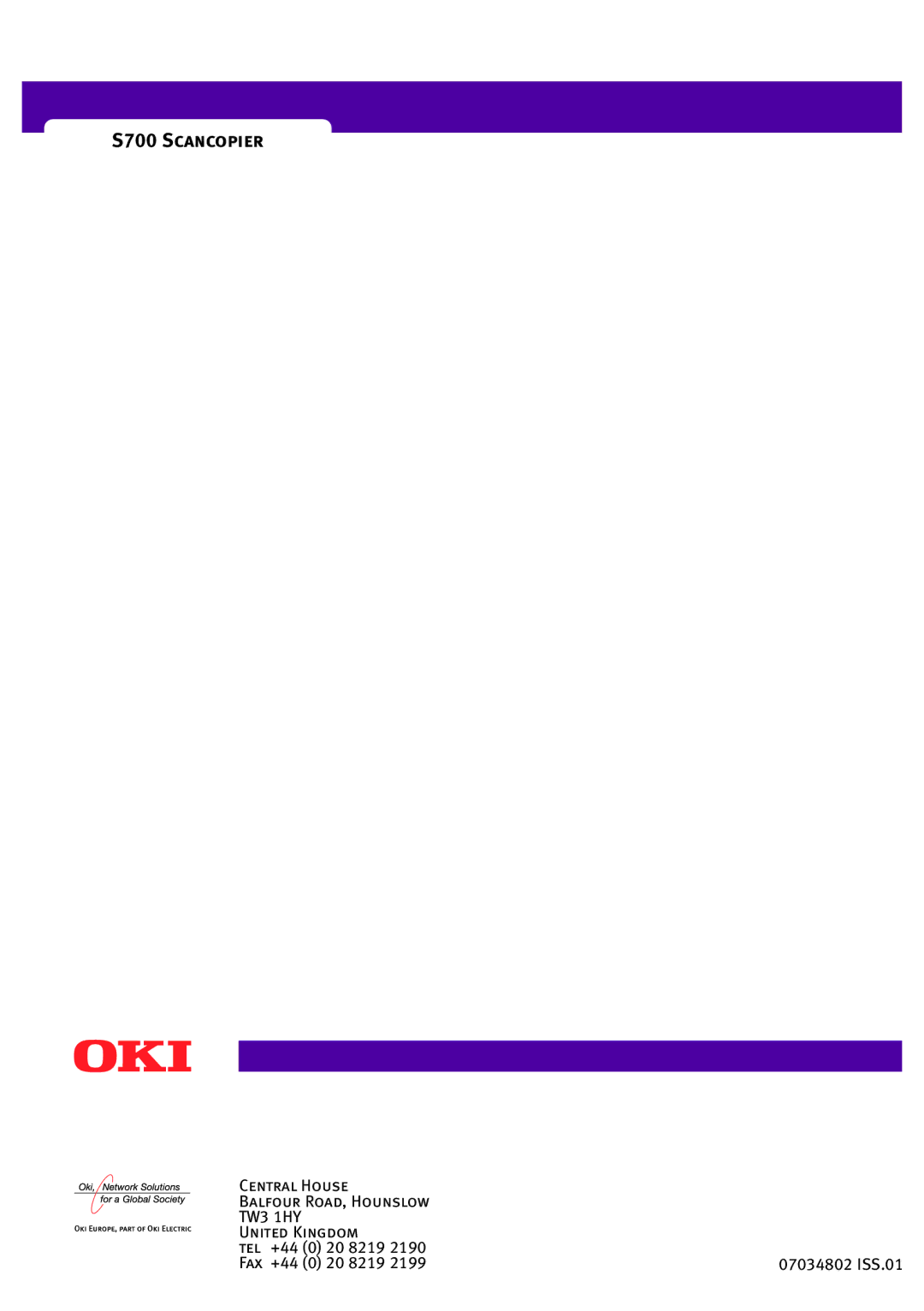 Oki manual S700 Scancopier 