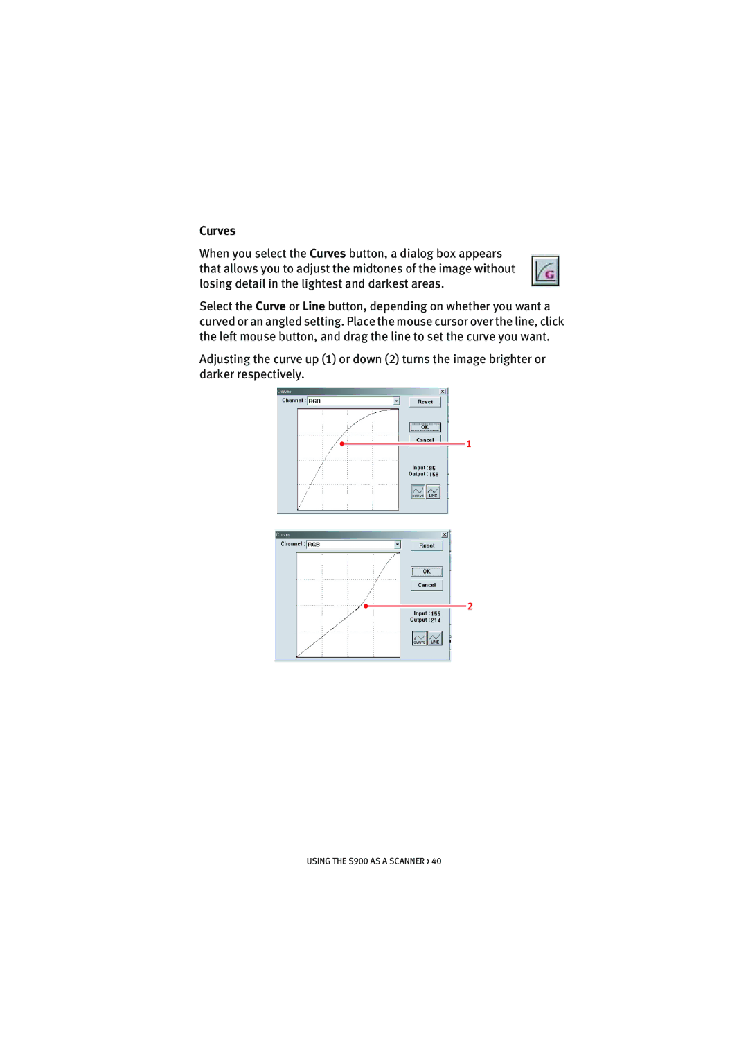 Oki S900 manual Curves 