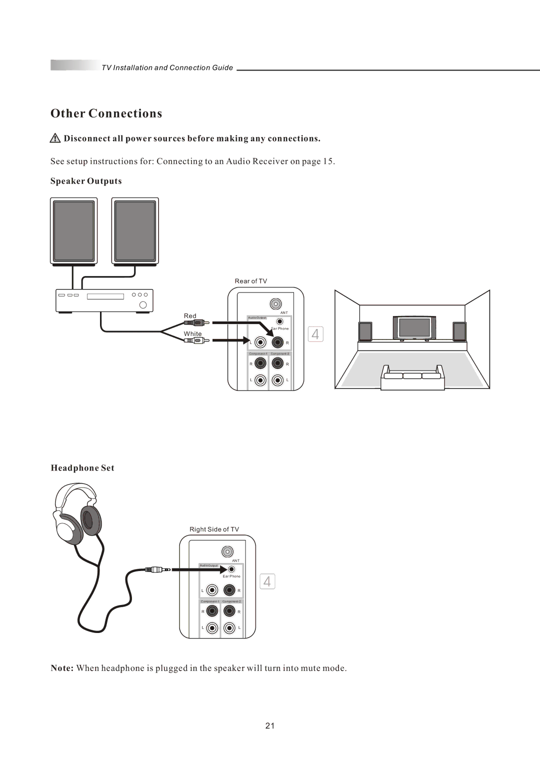 Olevia LT32HVM Series, LT32HVE Series manual Other Connections 