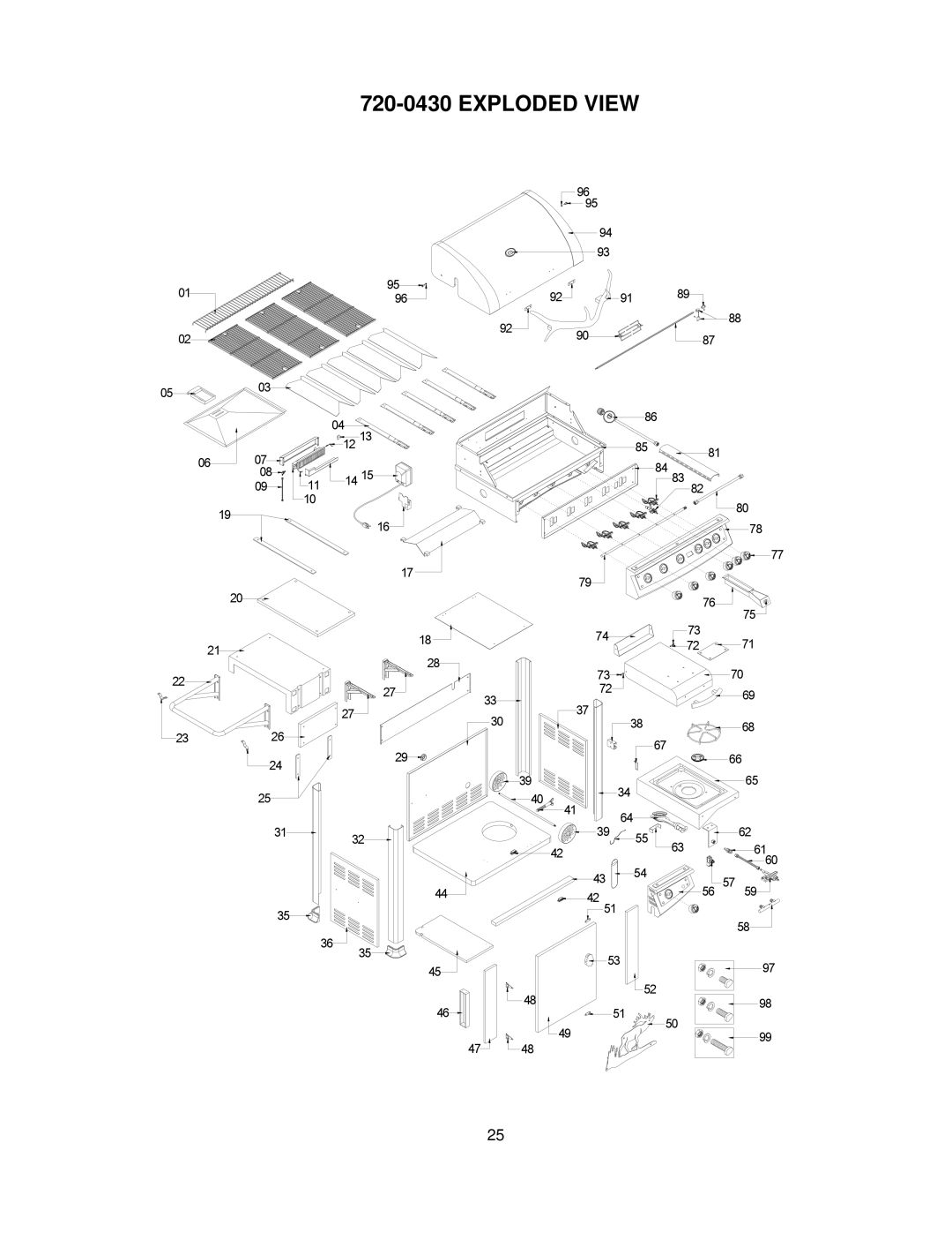 Olfa 720-0430 manual Exploded View 