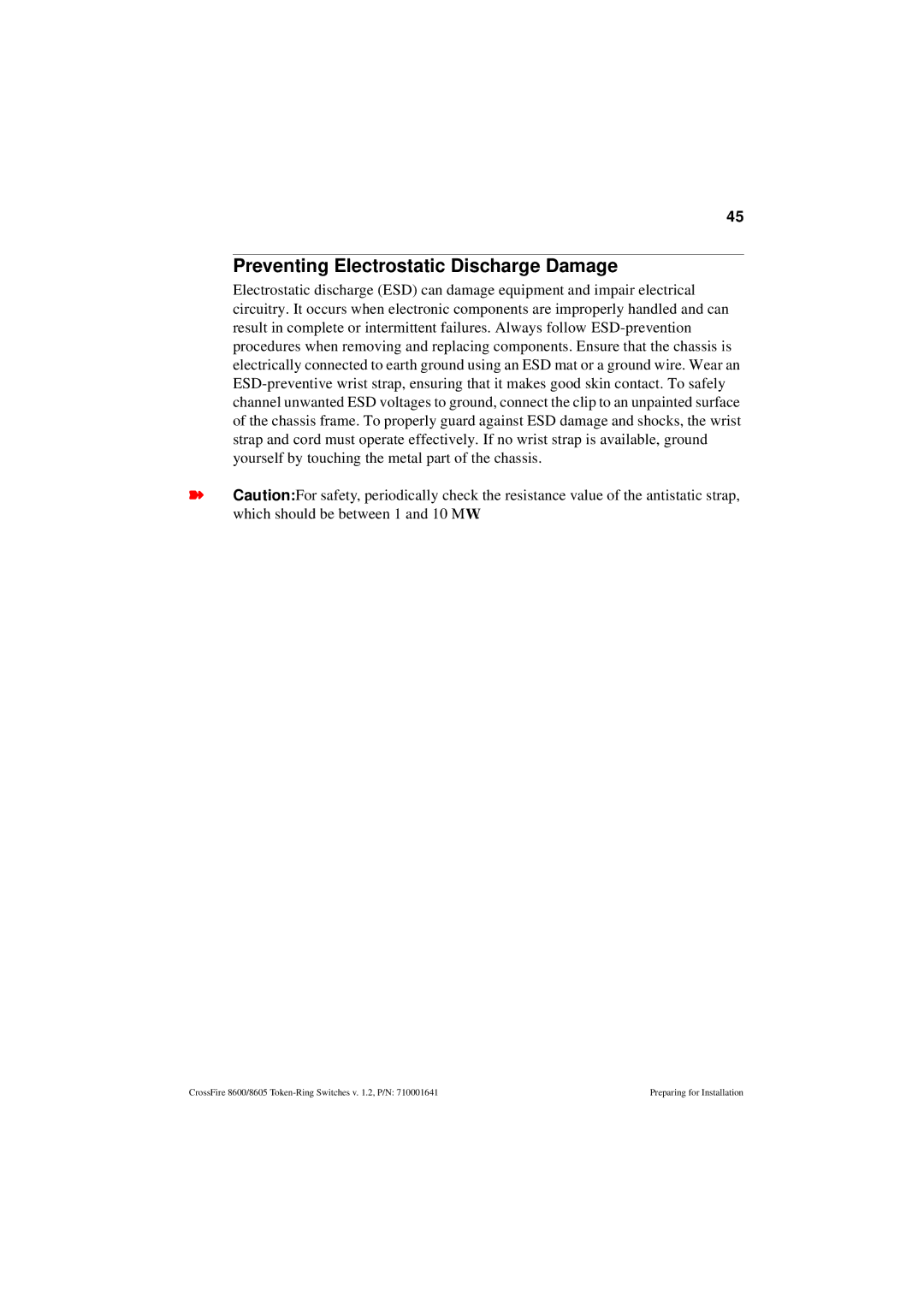 Olicom 8600, 8605 manual Preventing Electrostatic Discharge Damage 