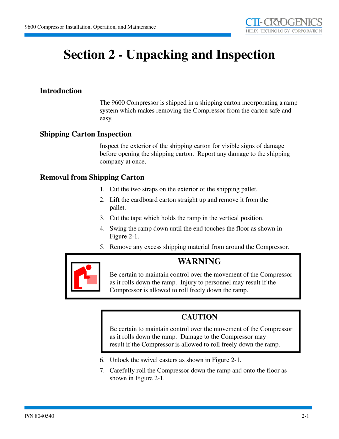 Olicom 9600 manual Unpacking and Inspection, Introduction, Shipping Carton Inspection, Removal from Shipping Carton 