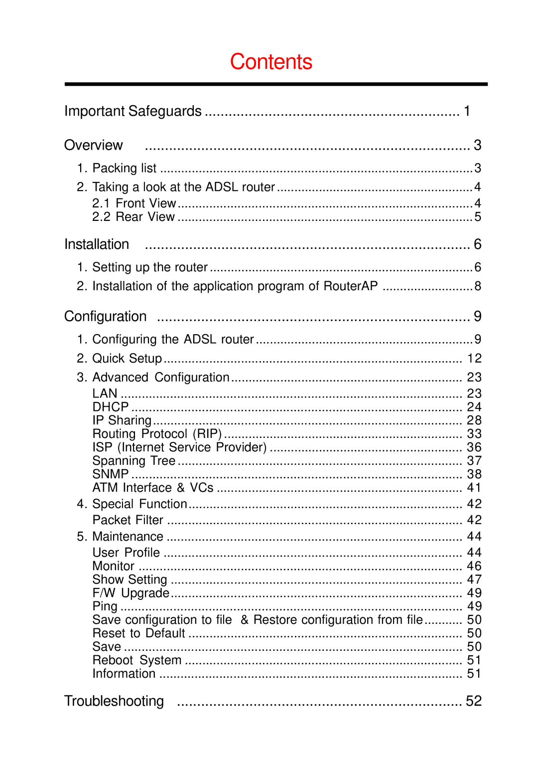 Olicom A400A manual Contents 