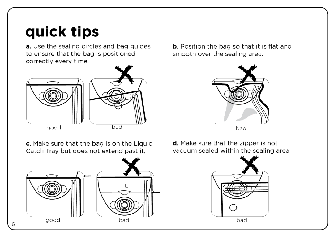 Oliso Freshkeeper 500 instruction manual Quick tips 