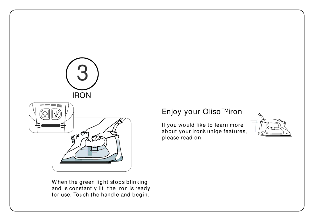 Oliso TG-800, TG-1000 user manual Iron 