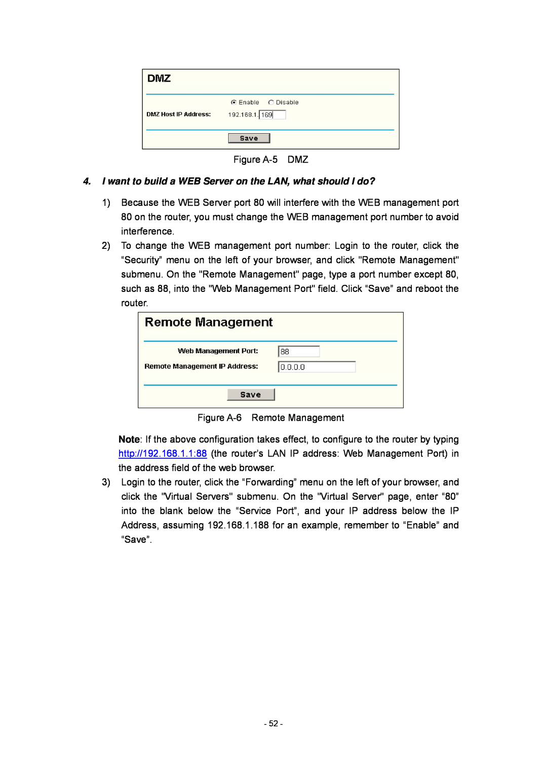 Olitec RW400SG manual I want to build a WEB Server on the LAN, what should I do? 