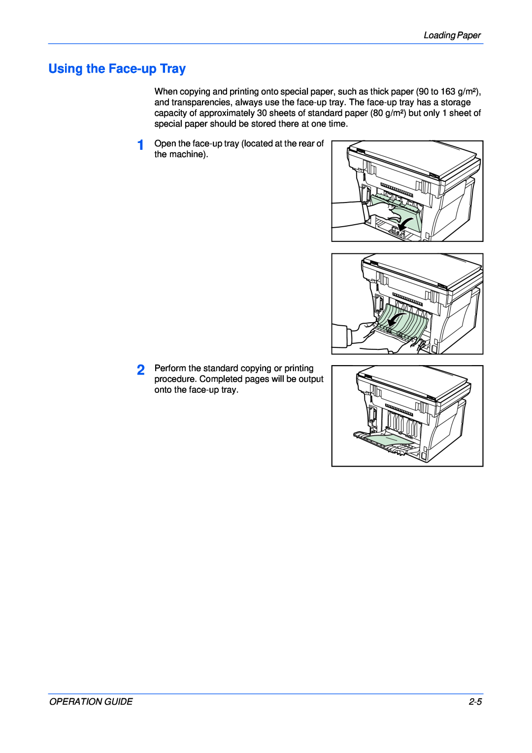 Olivetti 18MF manual Using the Face-up Tray 