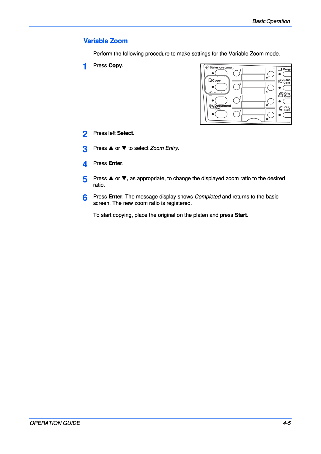 Olivetti 18MF manual Variable Zoom 