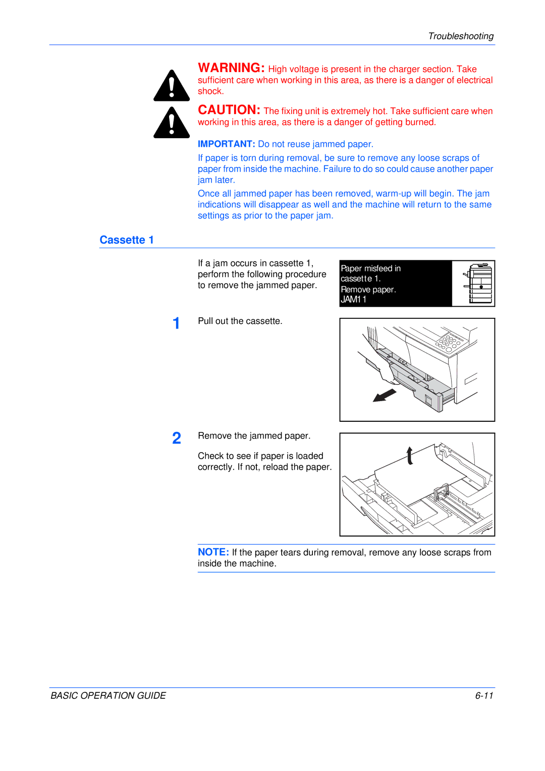 Olivetti 16MF, 250MF, 200MF user manual Cassette 