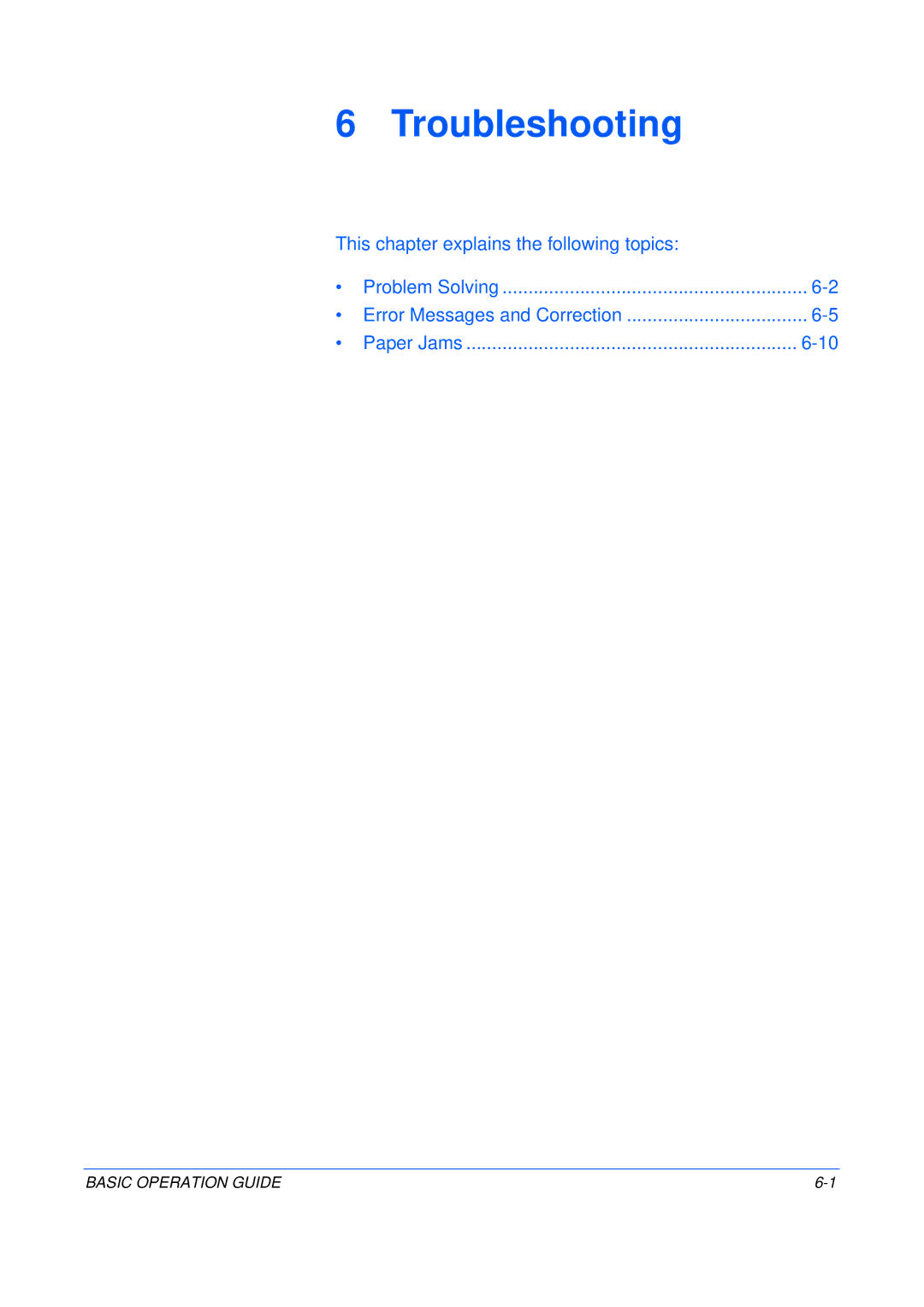 Olivetti 200MF, 250MF, 16MF user manual Troubleshooting 