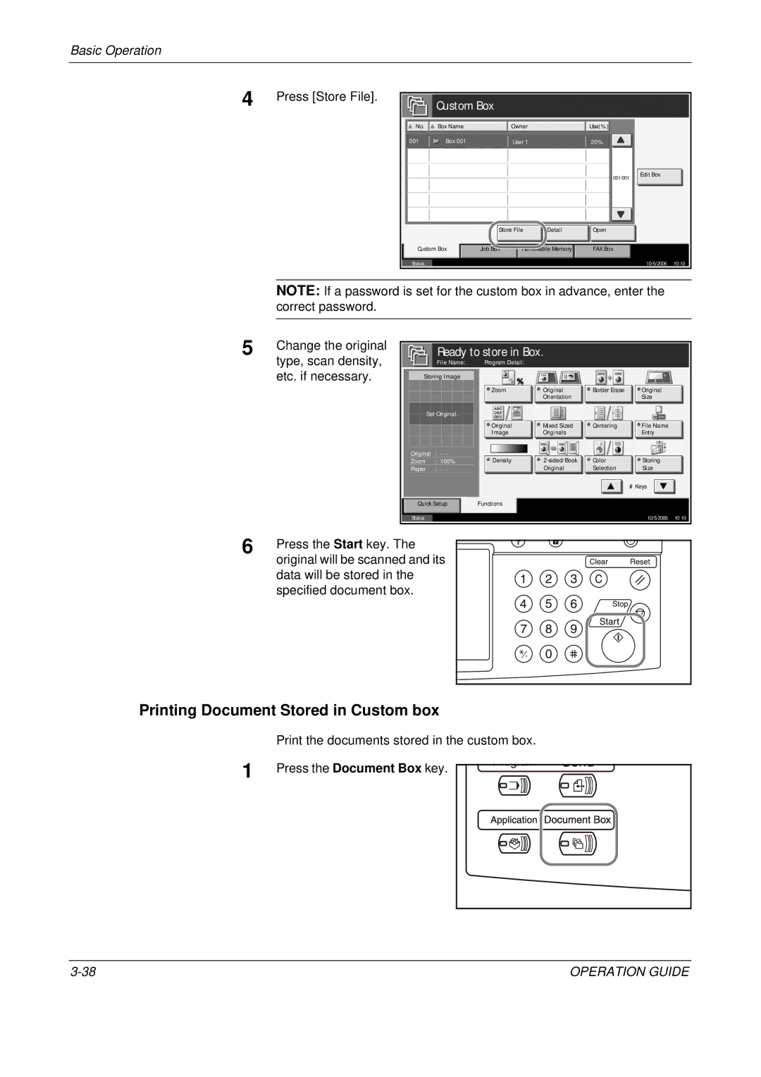 Olivetti D-COPIA 300MF, D-COPIA 500MF, D-COPIA 400MF manual Printing Document Stored in Custom box 