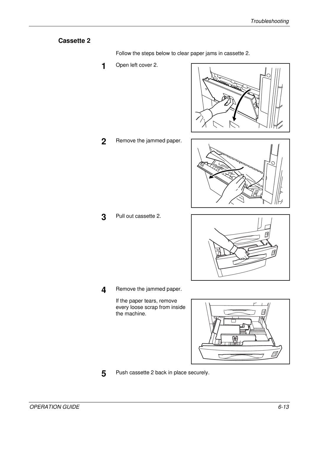 Olivetti D-COPIA 500MF, D-COPIA 300MF, D-COPIA 400MF manual Cassette 