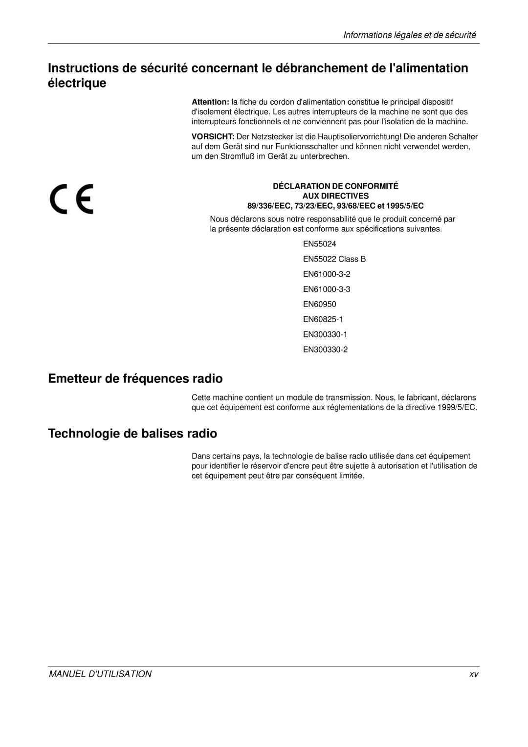 Olivetti D-COPIA 500MF, D-COPIA 300MF, D-COPIA 400MF manual Emetteur de fréquences radio, Technologie de balises radio 