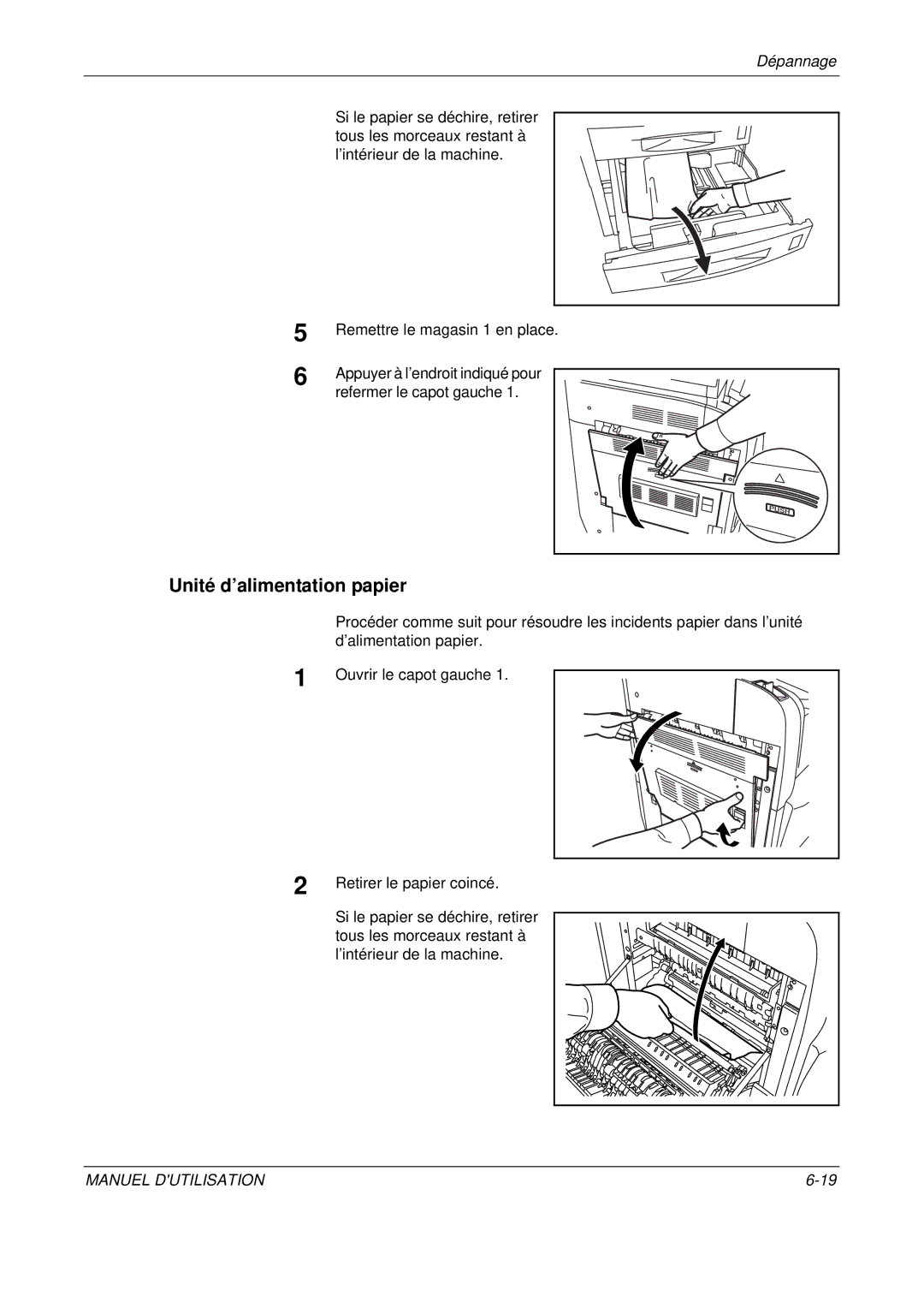 Olivetti D-COPIA 500MF, D-COPIA 300MF, D-COPIA 400MF manual Unité d’alimentation papier 