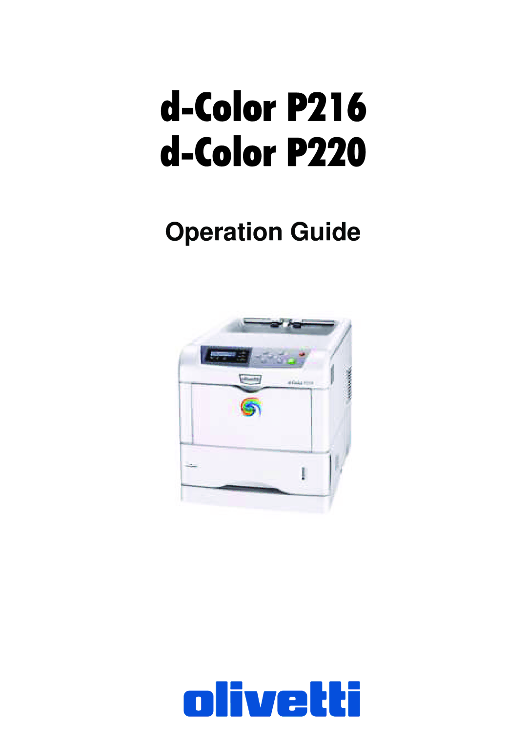 Olivetti manual Color P216 d-Color P220 