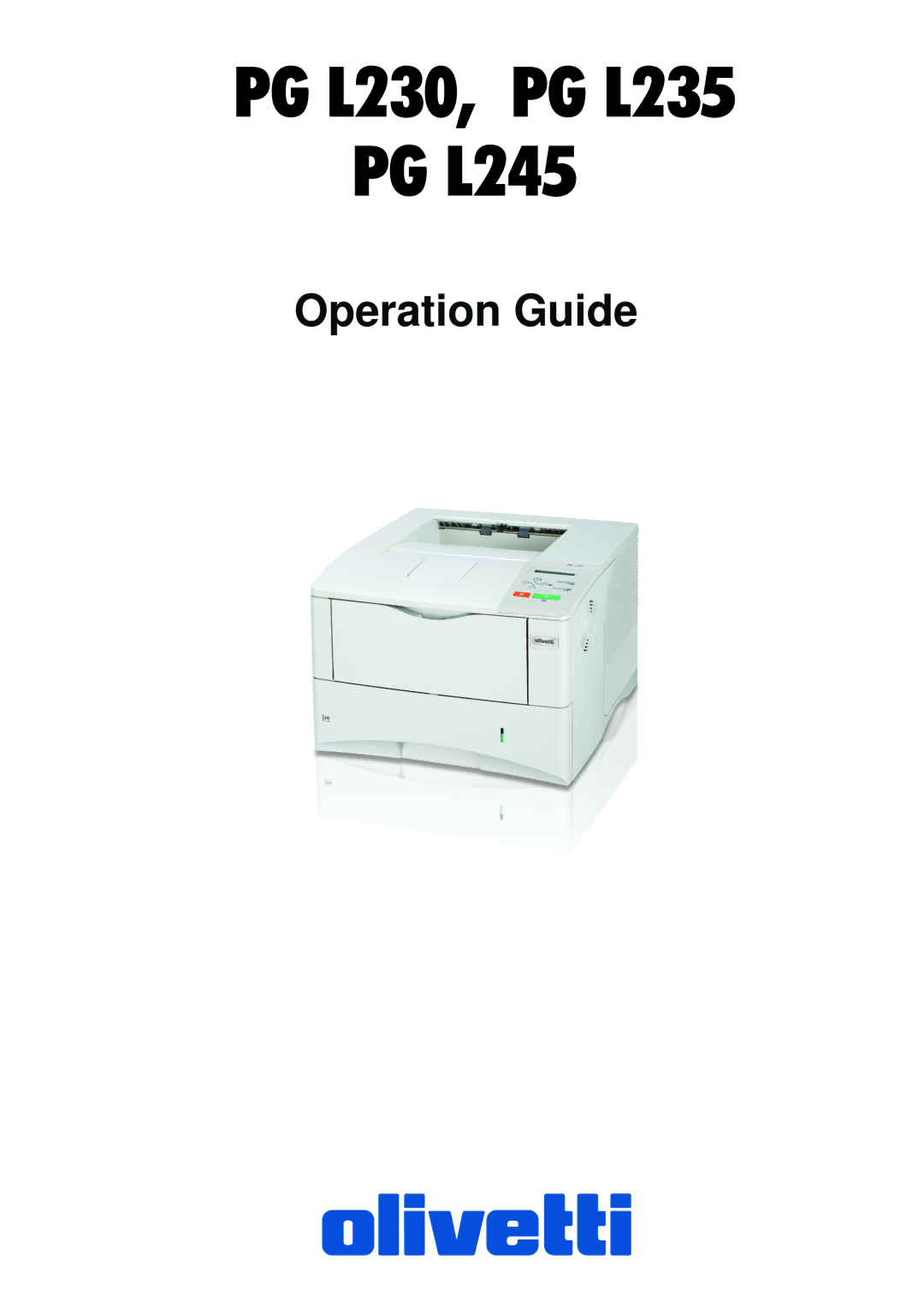 Olivetti manual PG L230, PG L235 PG L245 