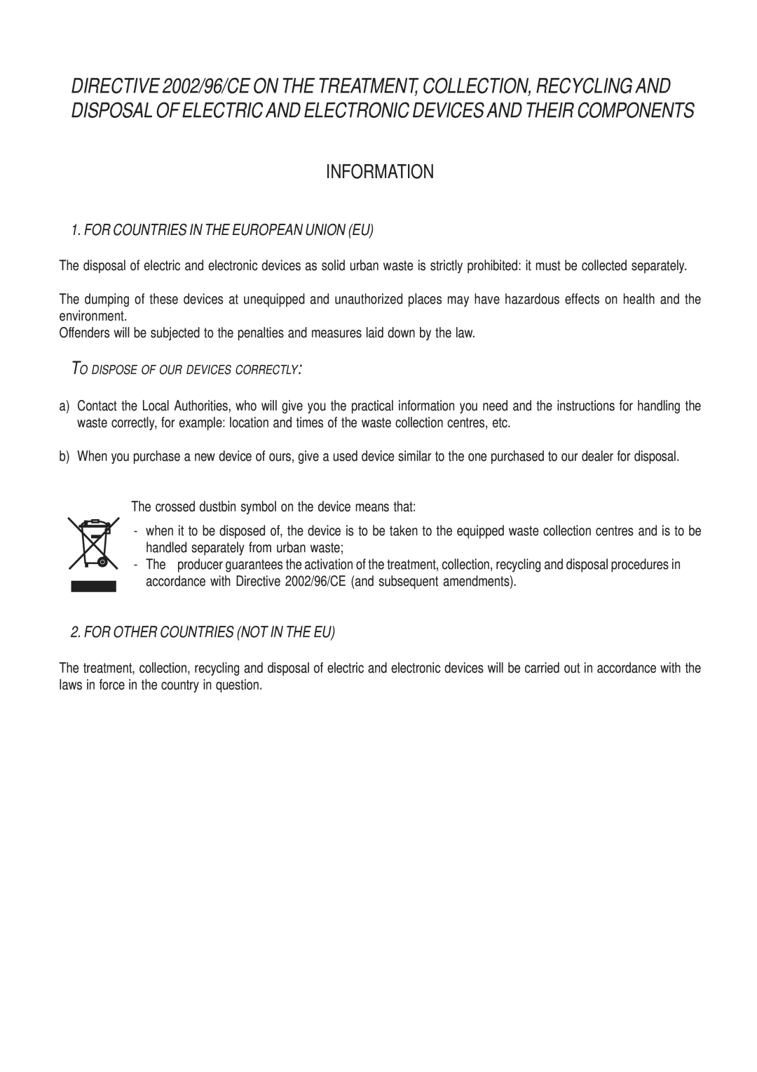 Olivetti PG L245, PG L235, PG L230 manual Information 